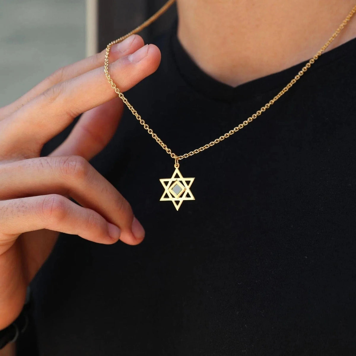 Couples Set Star of David Necklaces