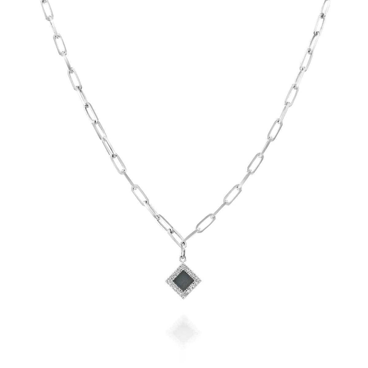 The Paper Clip Necklace - זהב ויהלומים