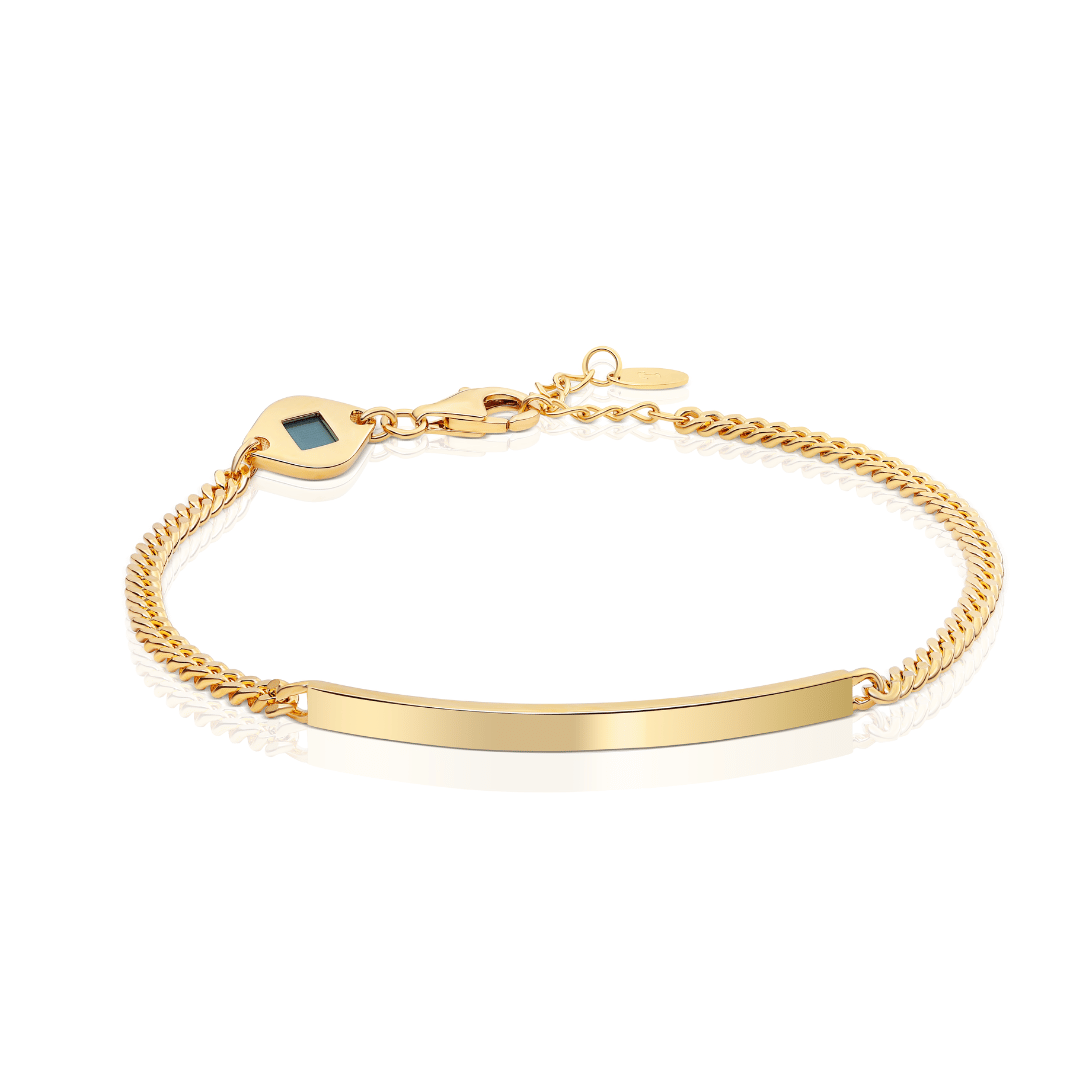 Cuban Plate Bracelet for women -  3mm