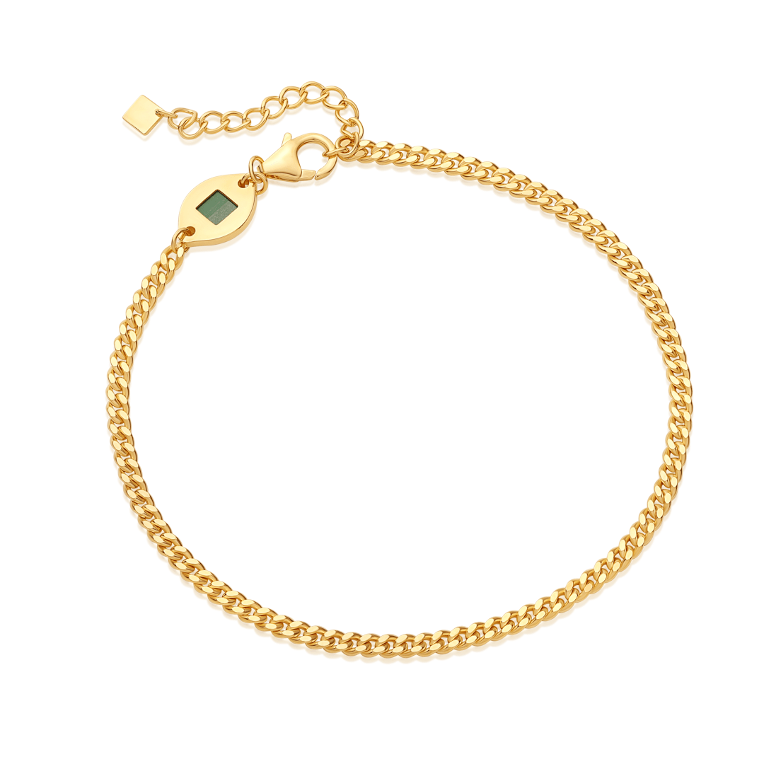 Cuban Bracelet 3mm - זהב 14 קראט