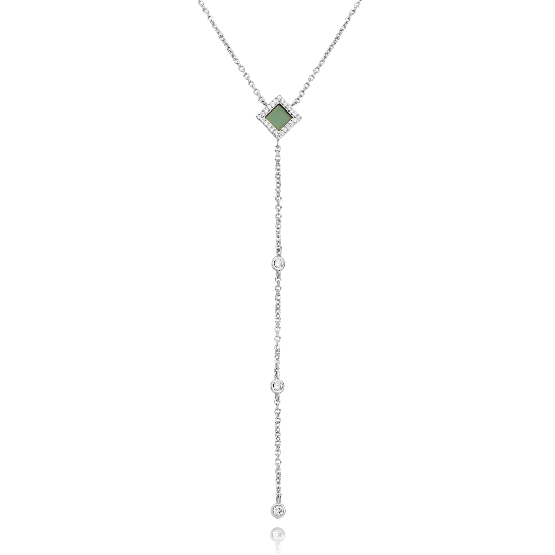 Star Drop Necklace - זהב ויהלומים
