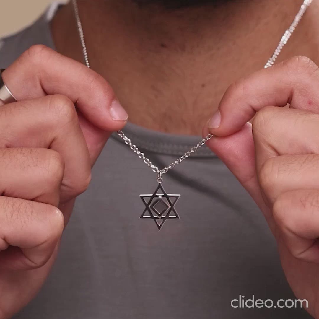 Couples Set Star of David Necklaces