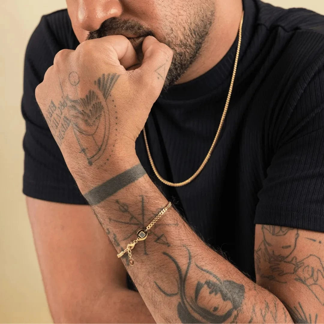 Cuban Bracelet 3mm - זהב 14 קראט
