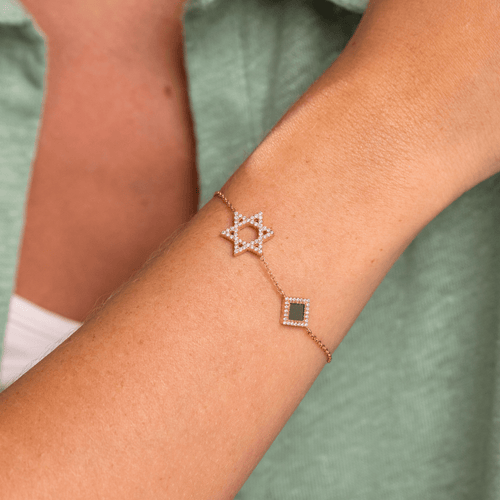 Star of David Bracelet - זהב ויהלומים