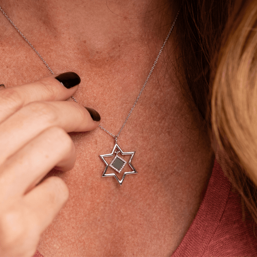 Star of David Necklace for Women- זהב ויהלומים