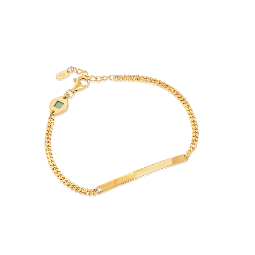 Cuban Plate Bracelet for women -  3mm