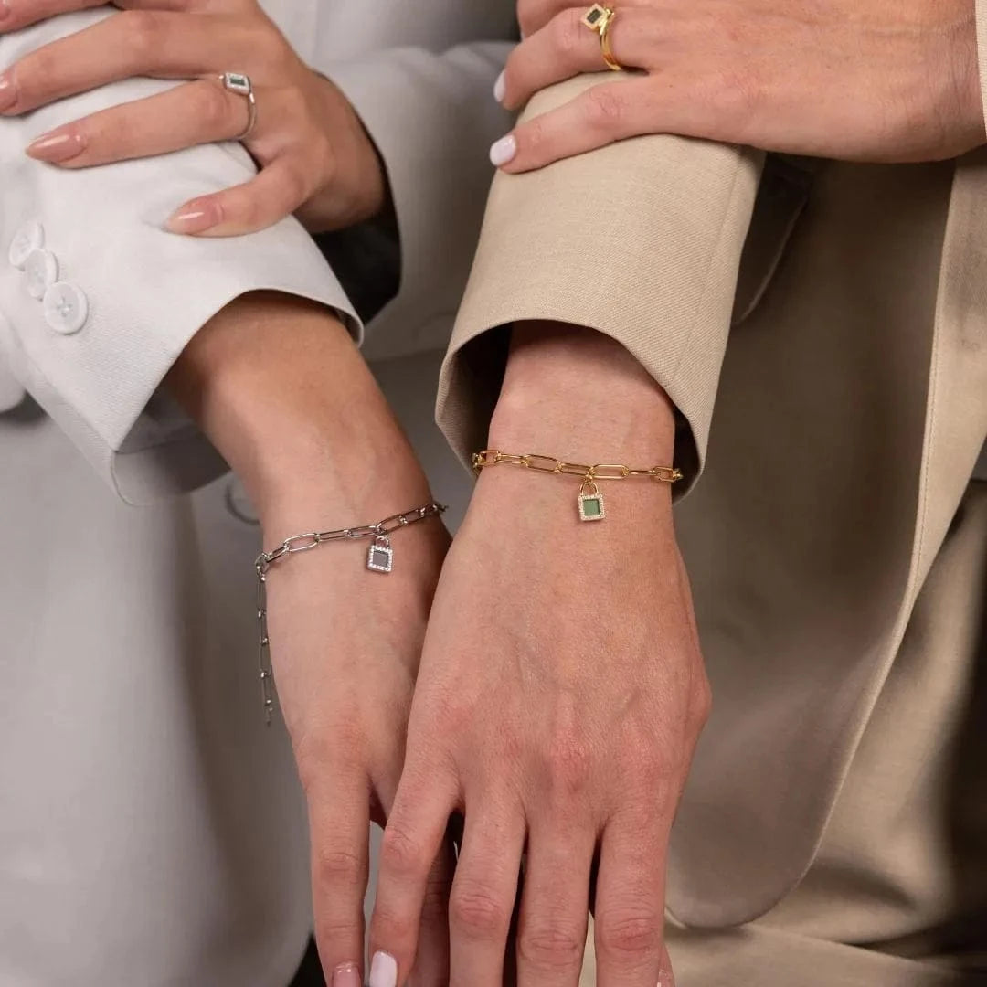 The Shiny Locker Bracelet- זהב ויהלומים