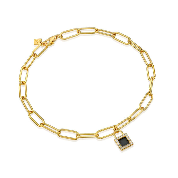 The Shiny Locker Bracelet- זהב ויהלומים