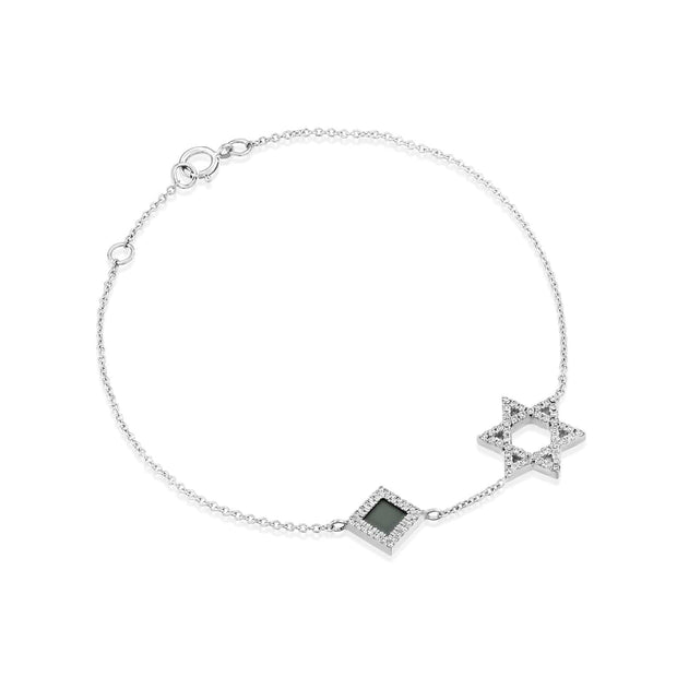 Star of David Bracelet - זהב ויהלומים