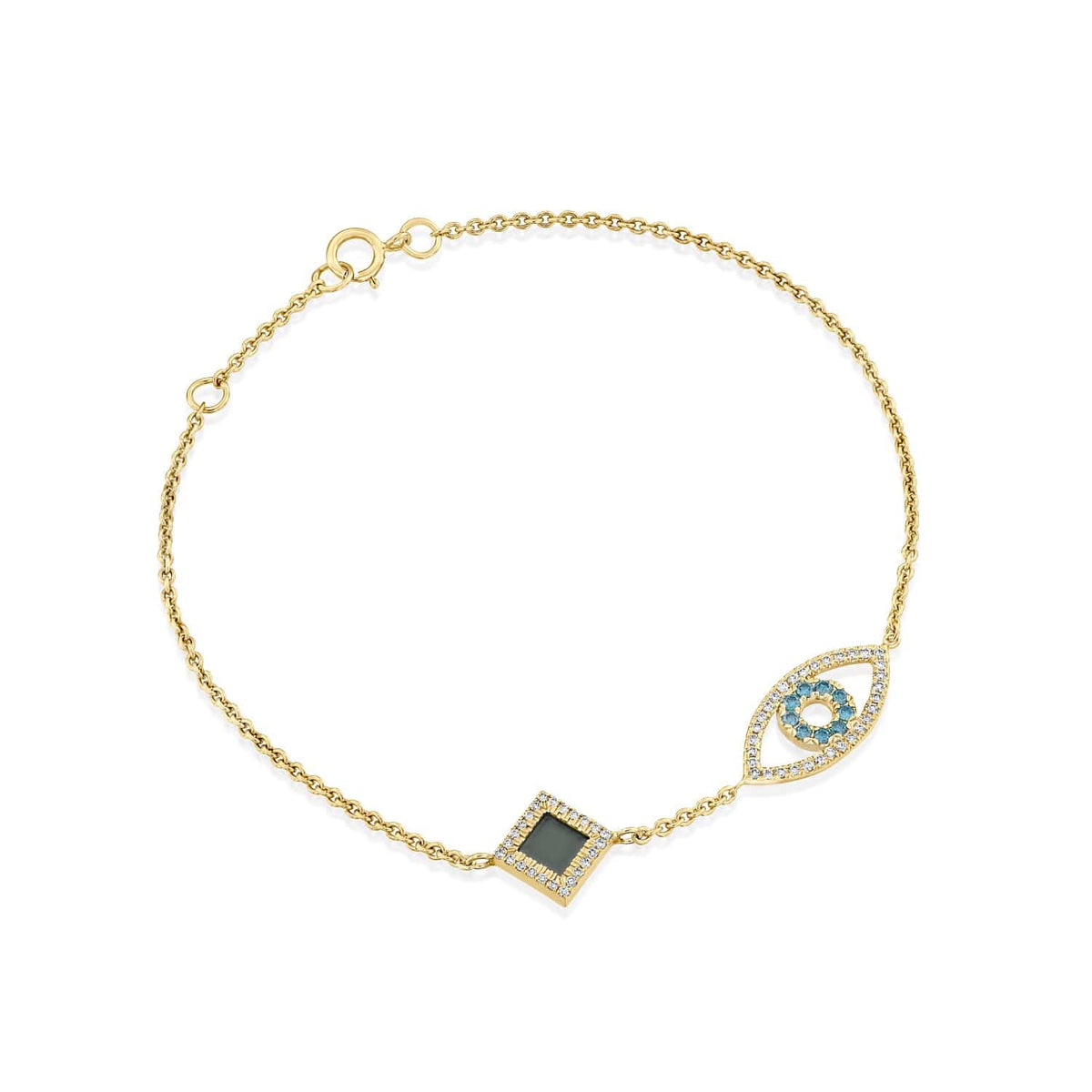 The Blue Eye Bracelet - זהב ויהלומים