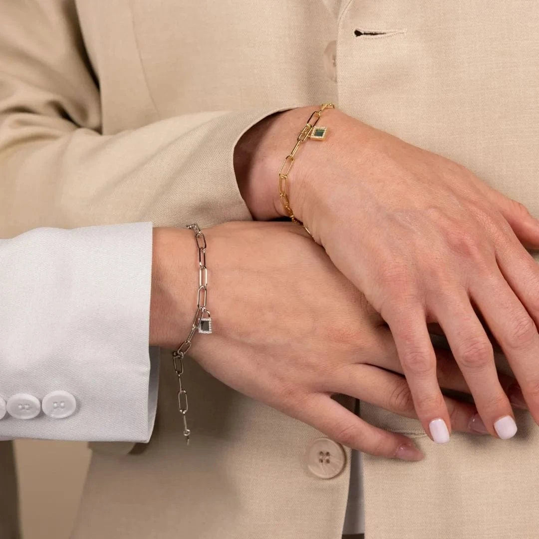 The Shiny Locker Bracelet- זהב ויהלומים