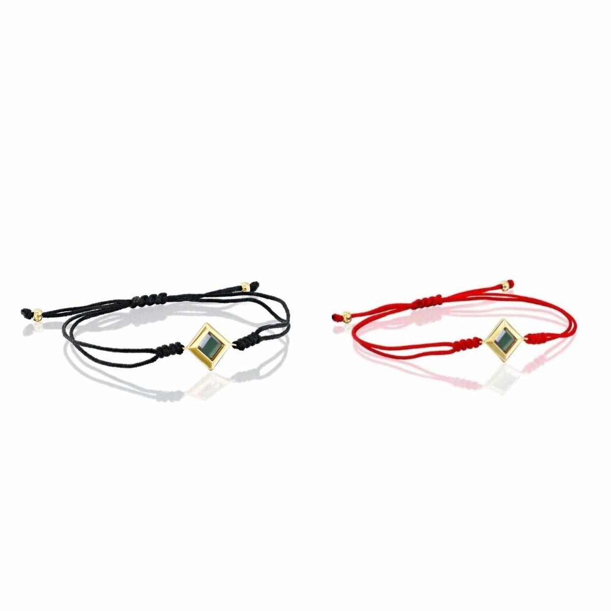 Set of Good Eye Bracelet for Him and Her - זהב ויהלומים