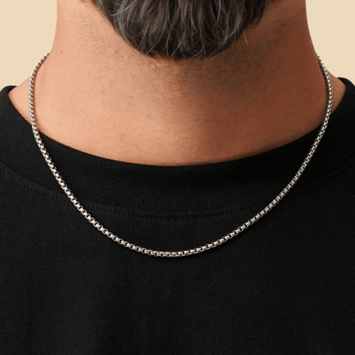 Set Box Necklace & Bracelet For Him - 3mm