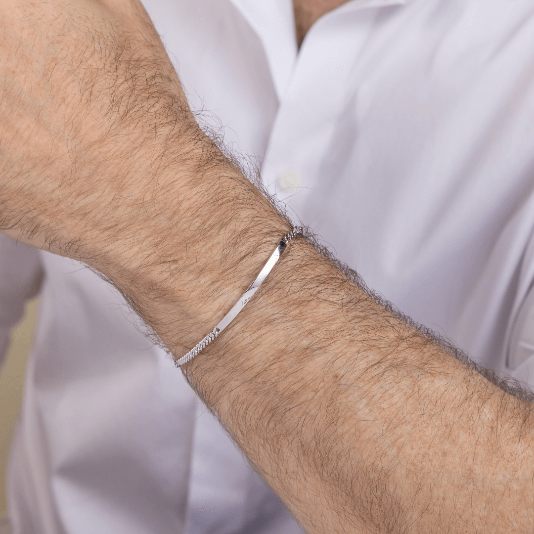 Cuban Plate Bracelet for men - 3mm