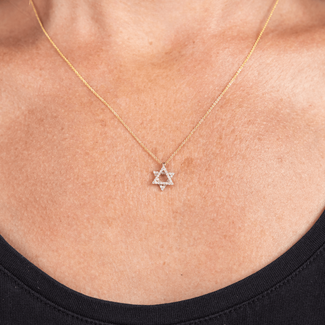 Couples Set Star of David Necklaces