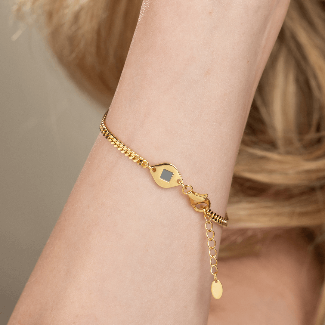 Cuban Plate Bracelet for women -  3mm