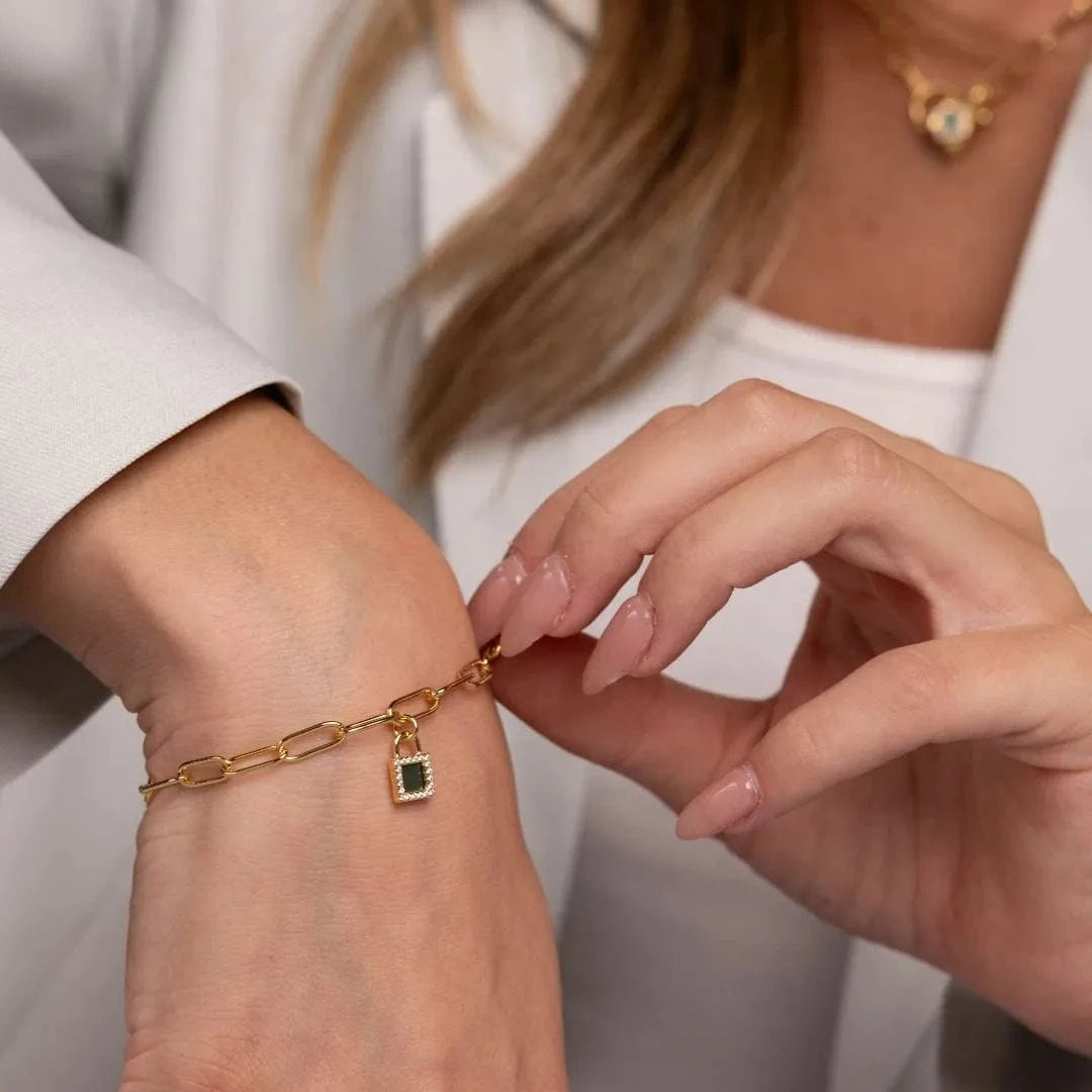 The Shiny Locker Bracelet- זהב ויהלומים