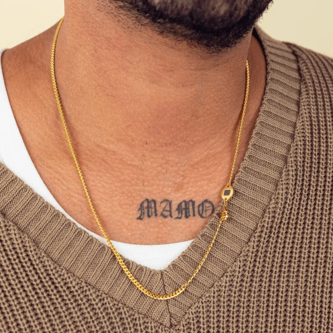 Set Energy Bracelet & Cuban Necklace 3mm For Him