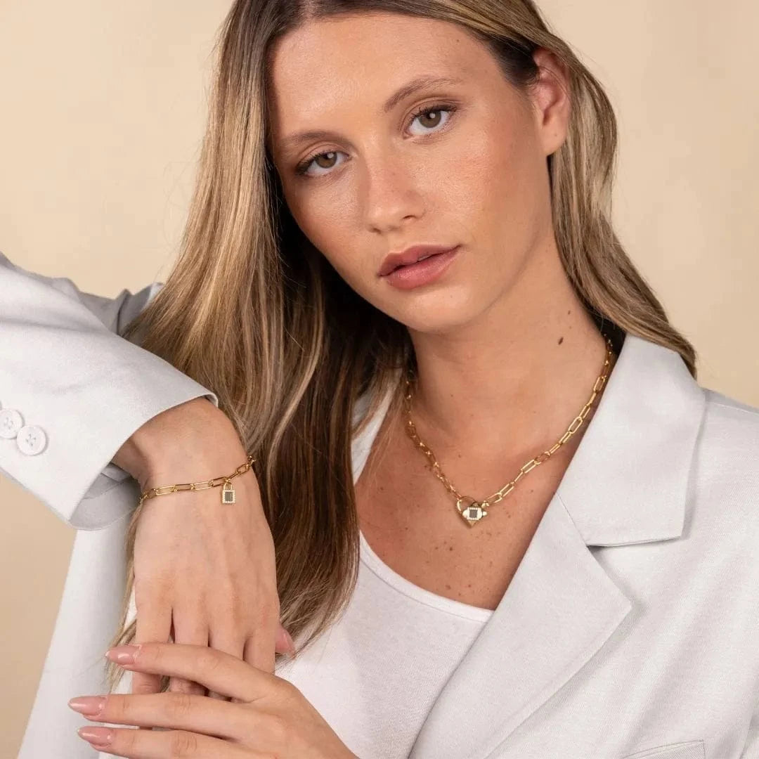 The Shiny Locker Bracelet- זהב ויהלומים