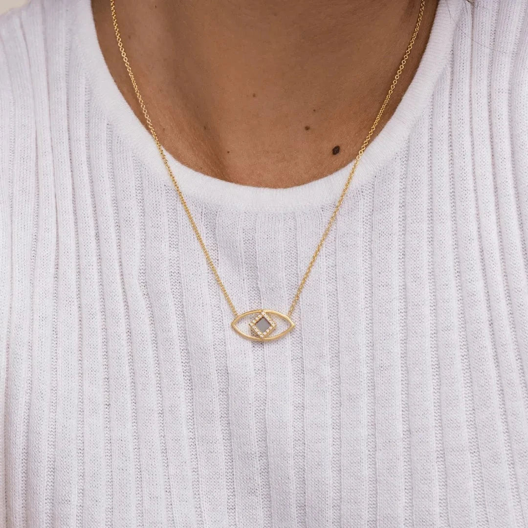 The Eye Pendant - זהב ויהלומים