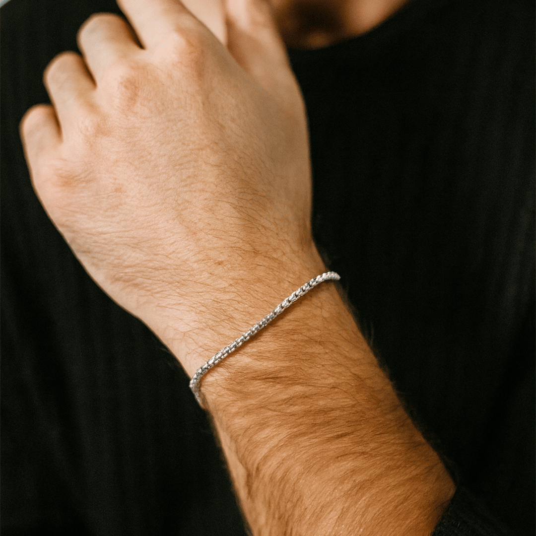 Set Box Necklace & Bracelet For Him - 3mm