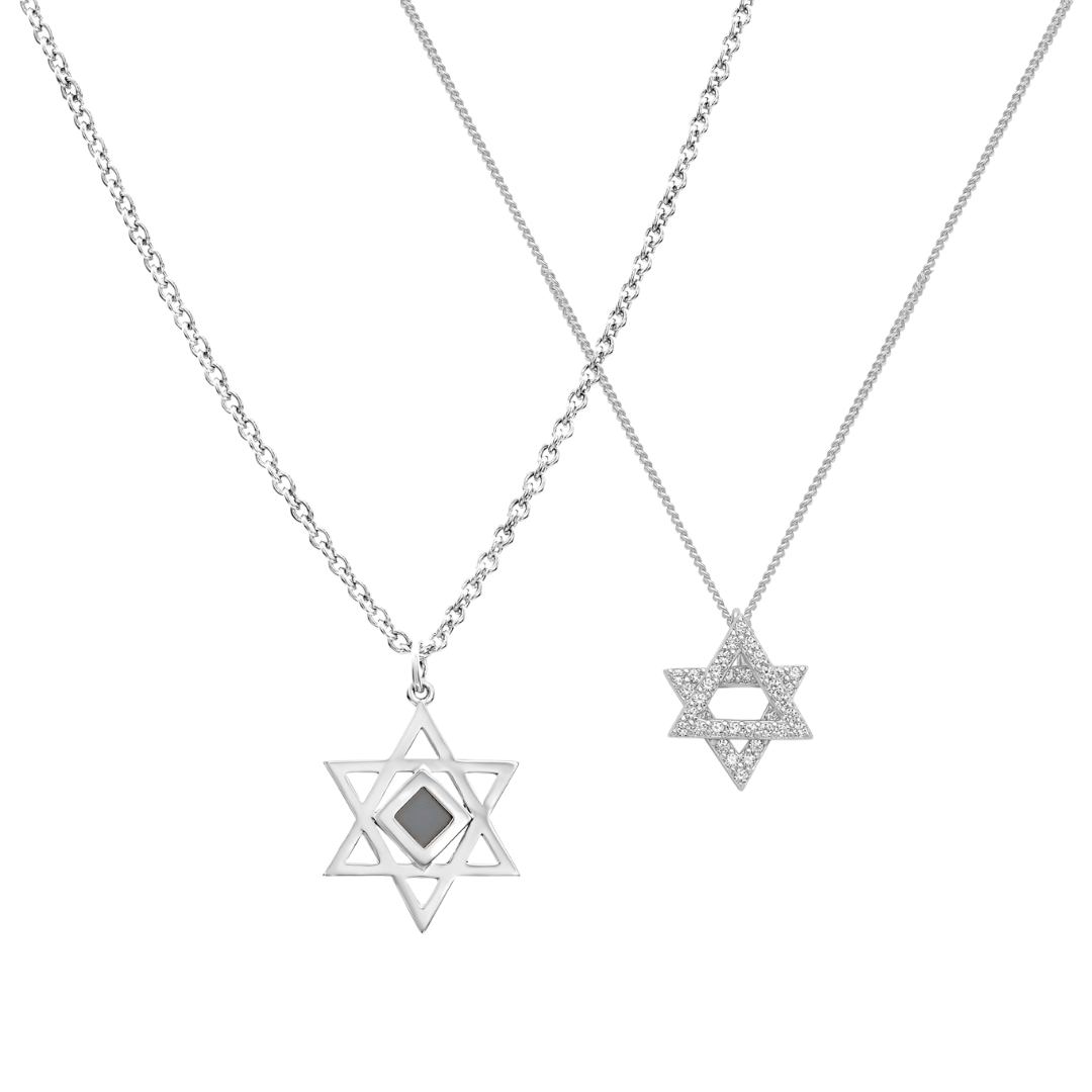 Couples Set Star of David Necklaces