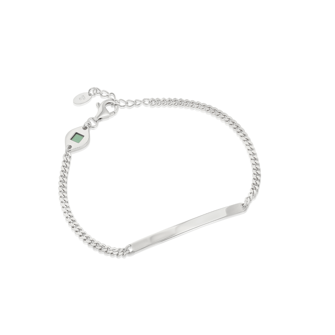 Cuban Plate Bracelet for women -  3mm