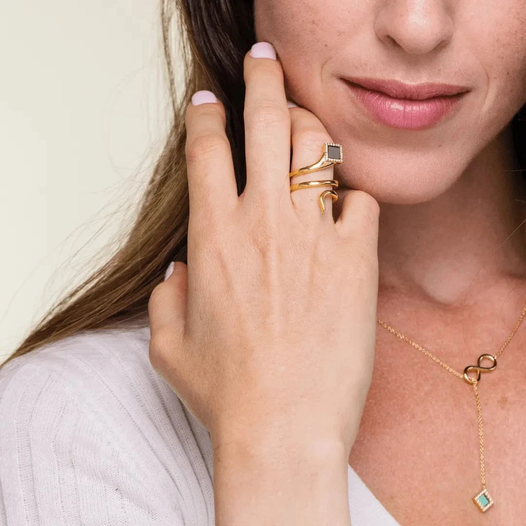 Serpent Ring - זהב ויהלומים