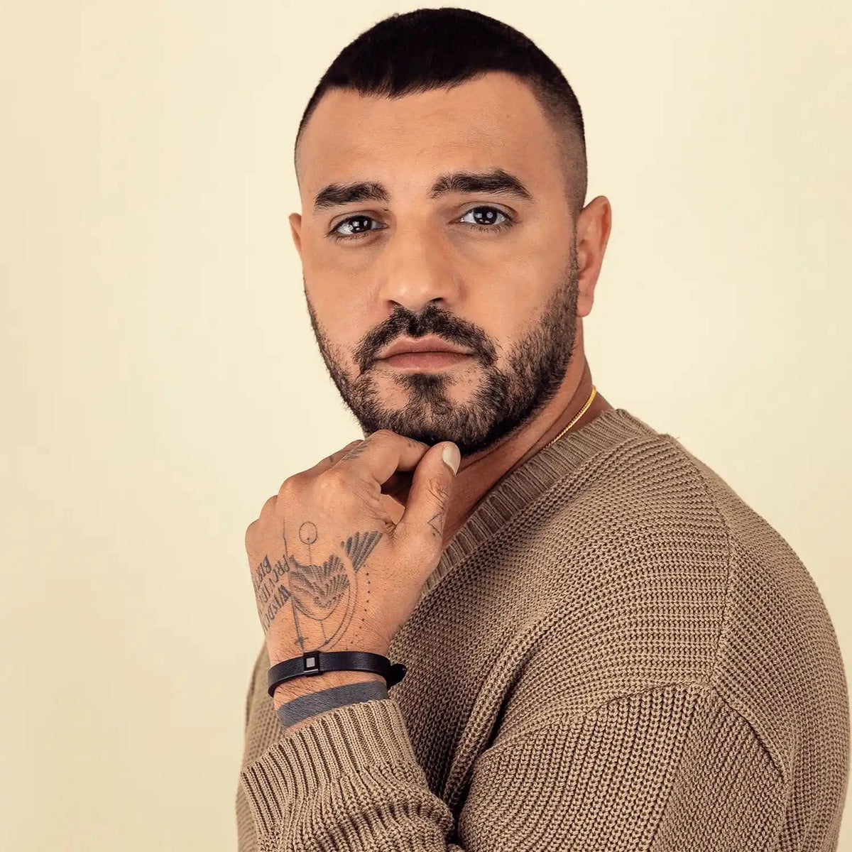 צמיד עור - "All Black״