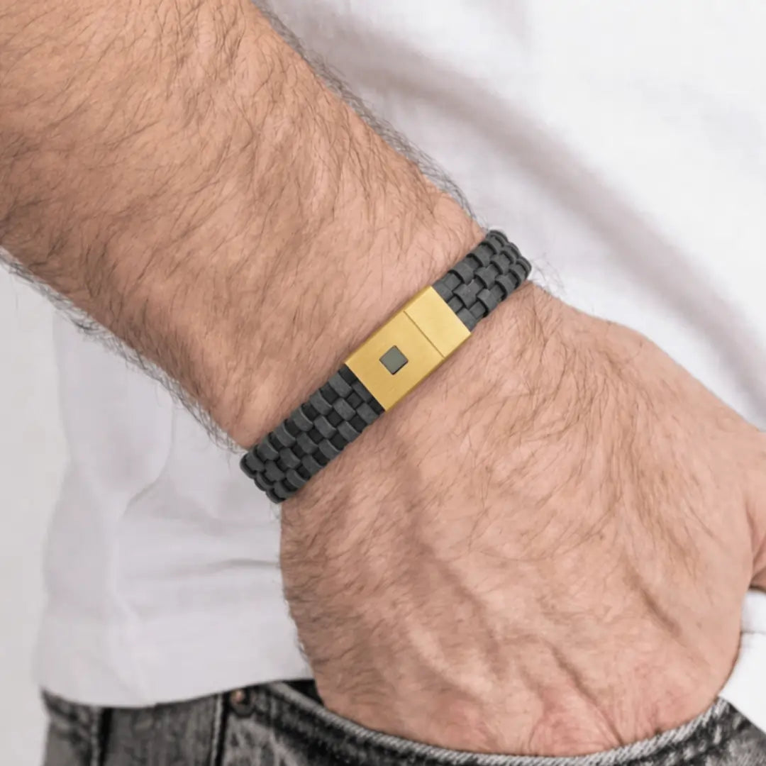 Grey Braided Stability Bracelet