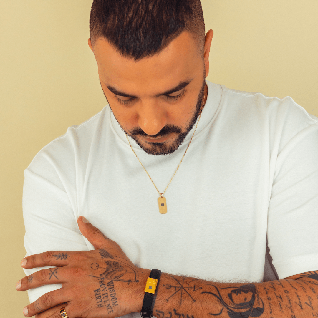 The Diskette Necklace - זהב ויהלומים