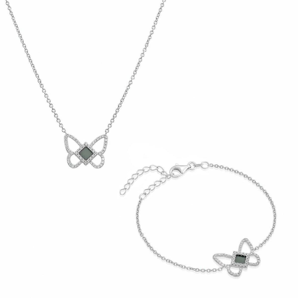 Butterfly set for Her - זהב ויהלומים