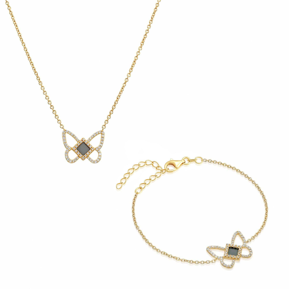 Butterfly set for Her - זהב ויהלומים