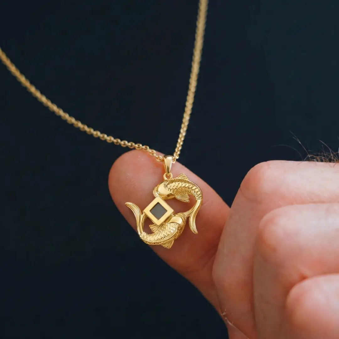 שרשרת מזל דגים לגבר