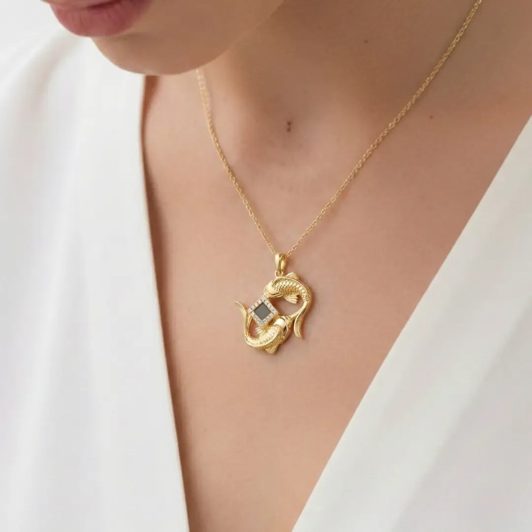 שרשרת מזל דגים לאישה