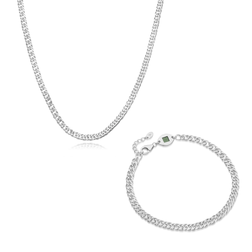 Set Cuban Necklace & Bracelet For Him - 5mm