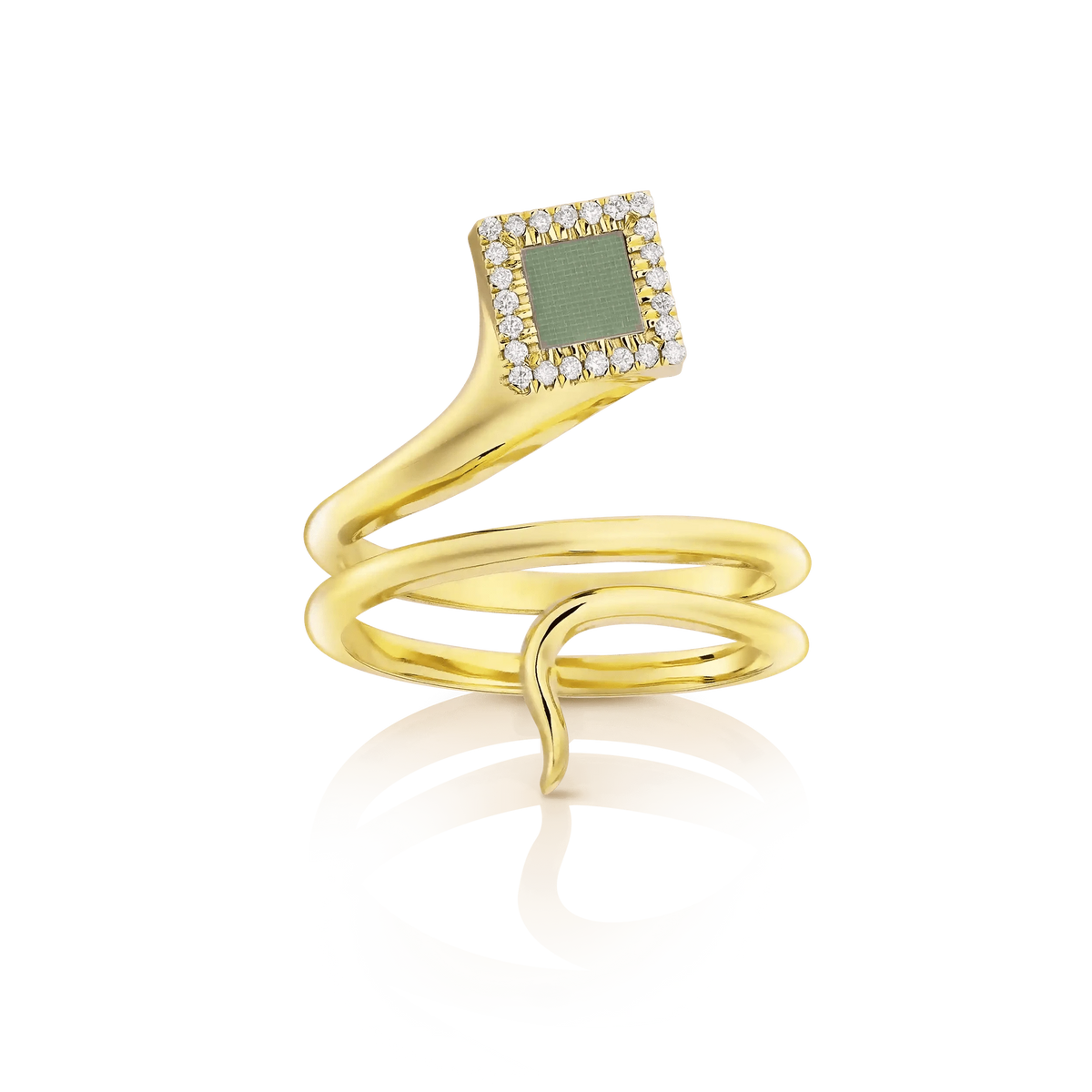 Serpent Ring - זהב ויהלומים