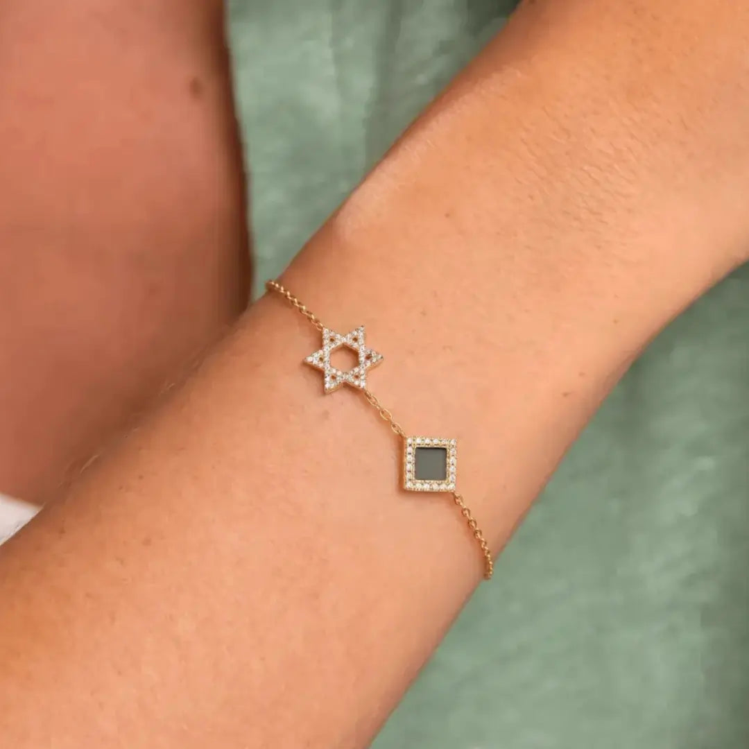 Star of David Bracelet - זהב ויהלומים