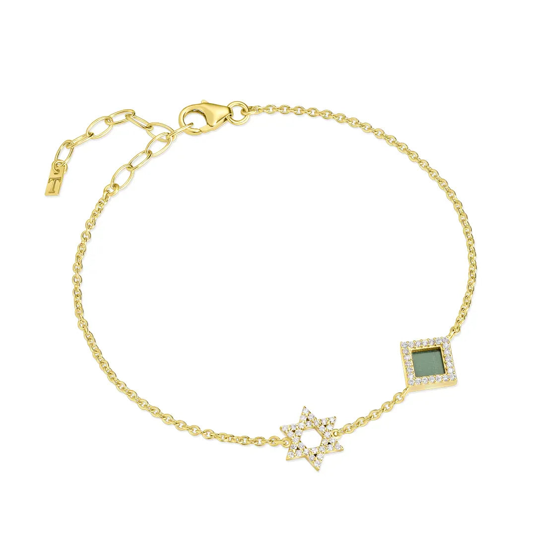 Star of David Bracelet - זהב ויהלומים
