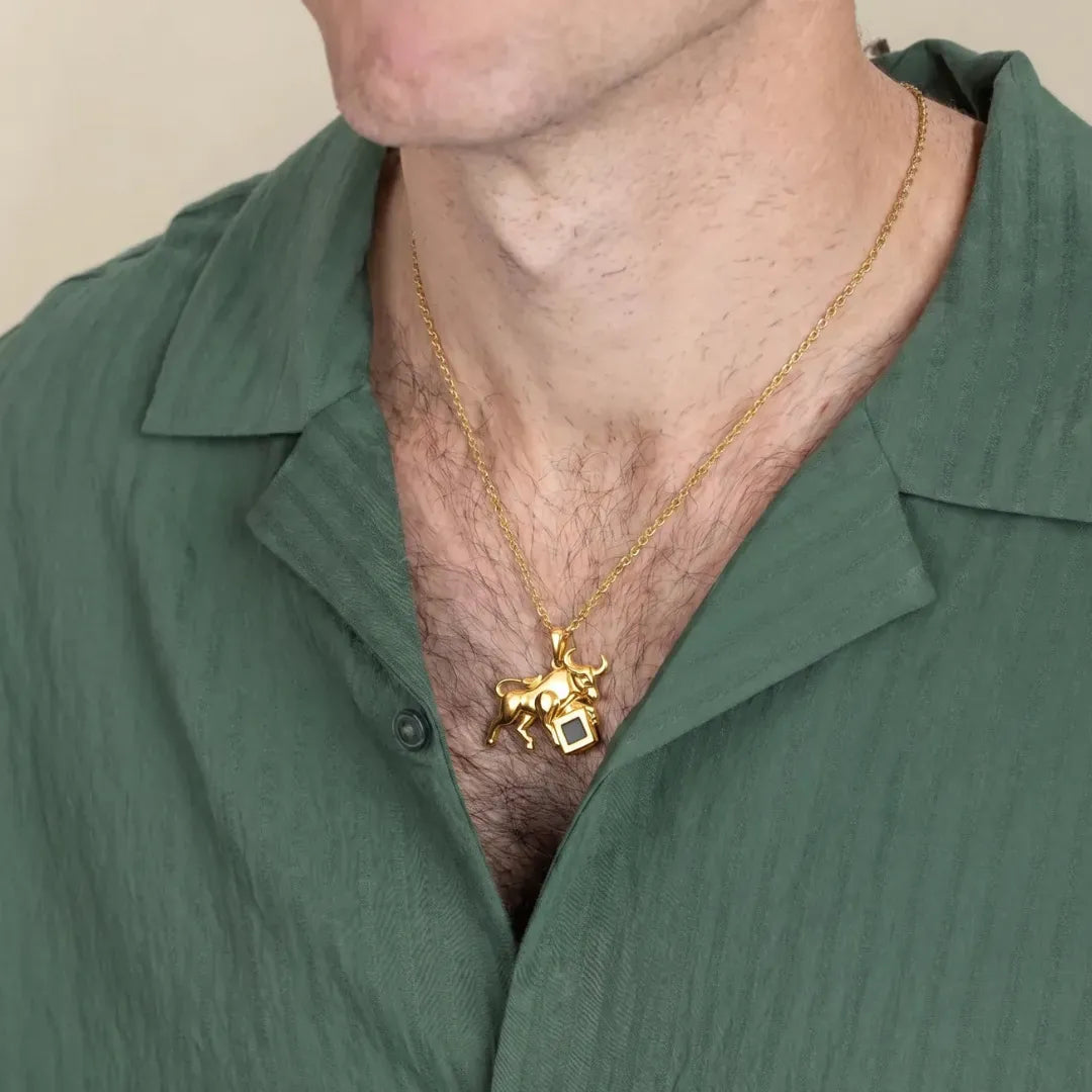 שרשרת מזל שור לגבר