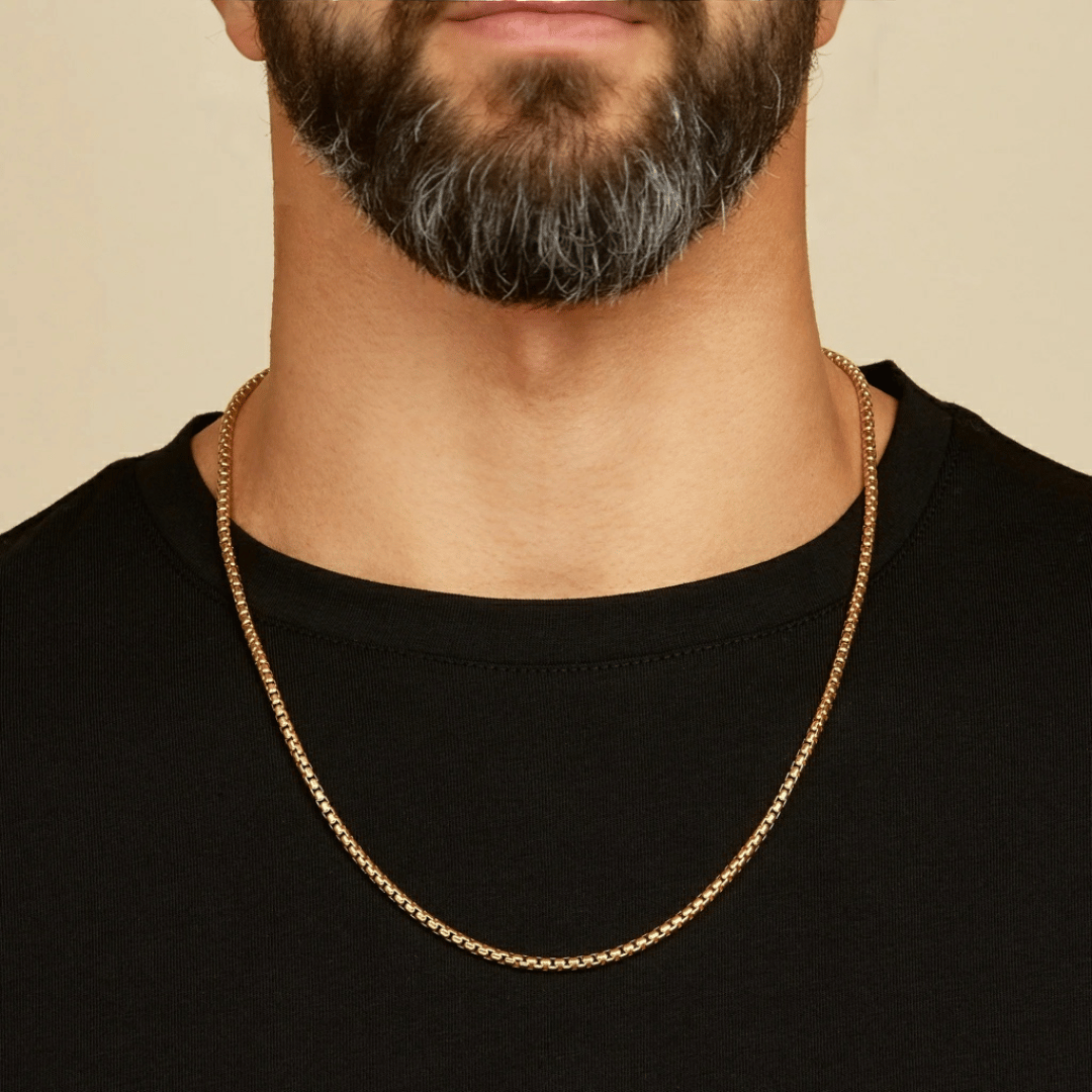 Set Box Necklace & Bracelet For Him - 3mm