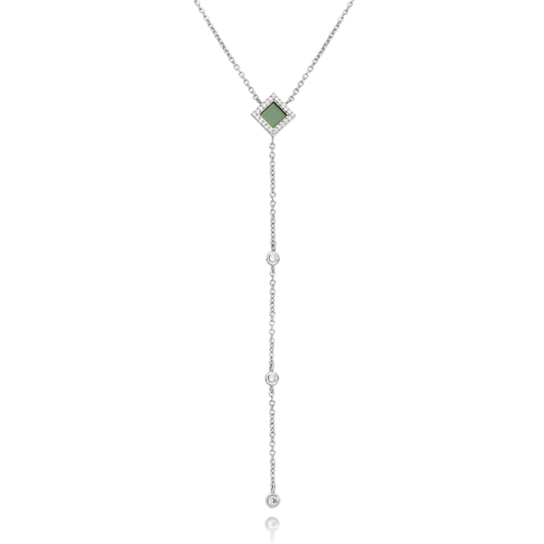 Star Drop Necklace - זהב ויהלומים
