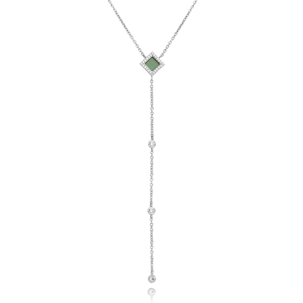 Star Drop Necklace - זהב ויהלומים