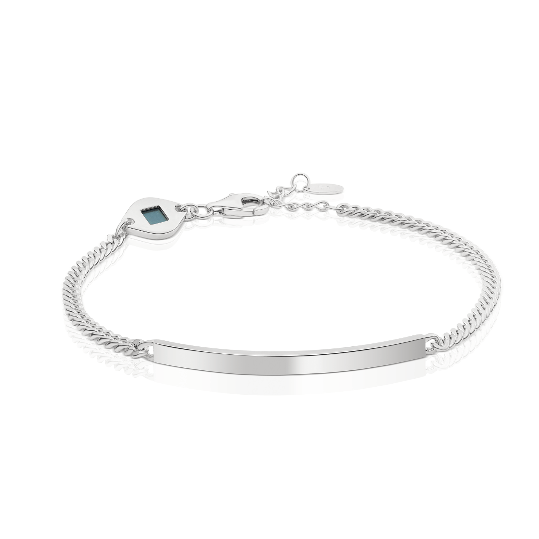 Cuban Plate Bracelet for women -  3mm