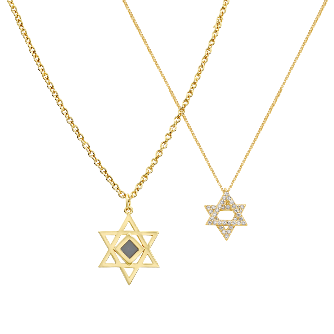 Couples Set Star of David Necklaces