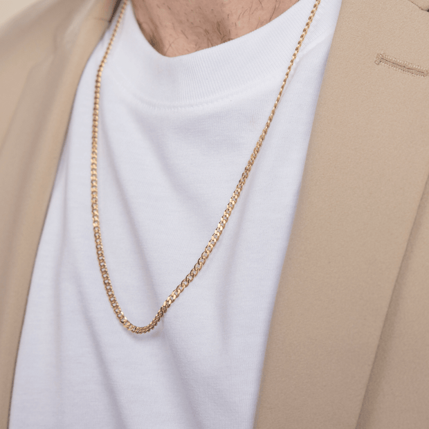 Cuban Necklace 3mm - זהב 14 קראט