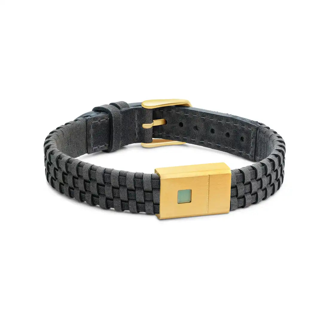 Grey Braided Stability Bracelet
