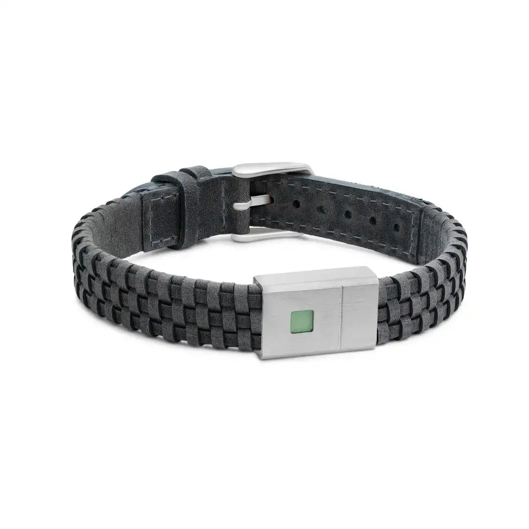 Grey Braided Stability Bracelet