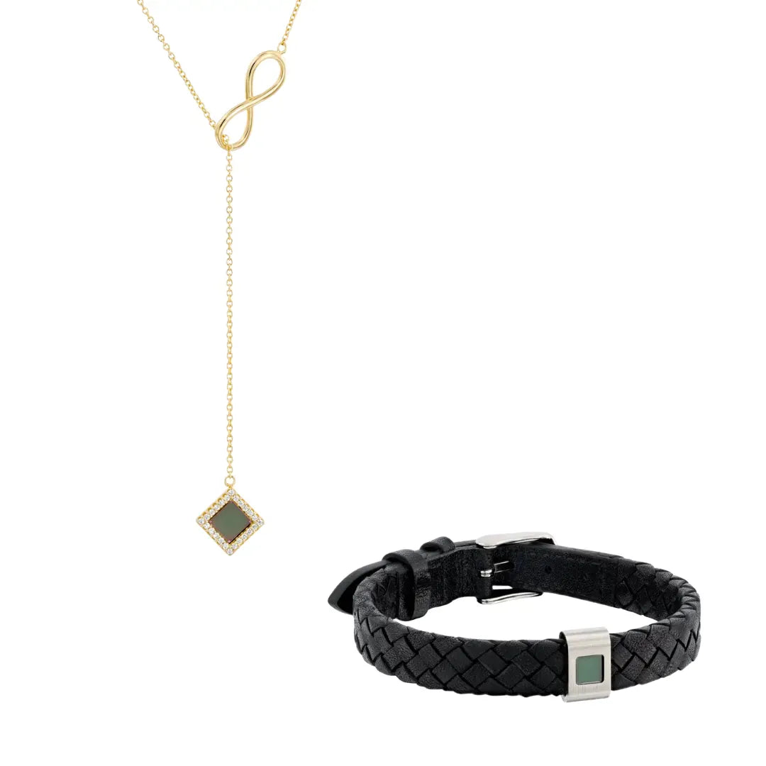 Set of Energy Bracelet & Infinity Necklace