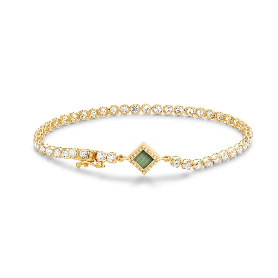 Tanaor Tennis Bracelet 3.3ct - זהב ויהלומים